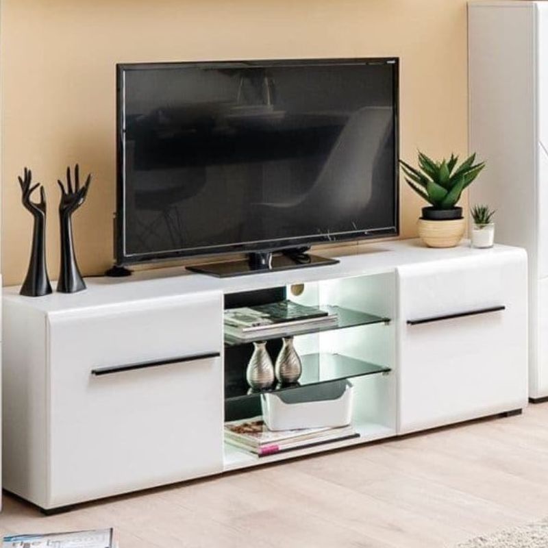 Eclipse White Gloss TV Cabinet