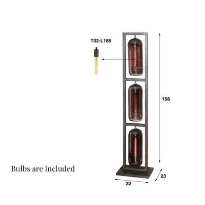Ember Smoke Glass Floor Lamp
