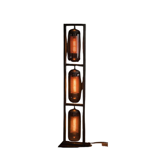 Ember Smoke Glass Floor Lamp