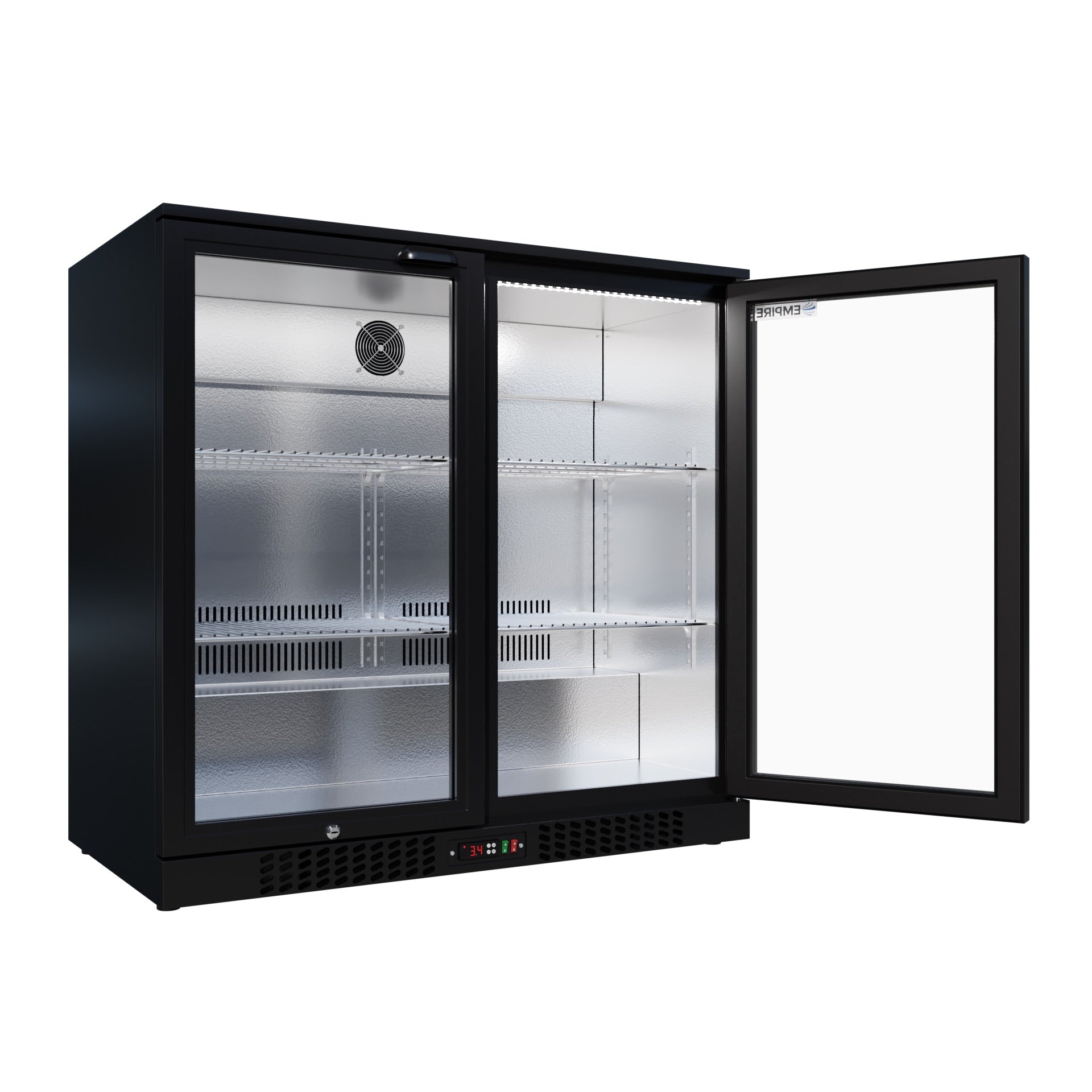 Empire Double Door 208L Bottle Cooler – A Rated Hinged Door Commercial Back Bar Fridge | CL-210H