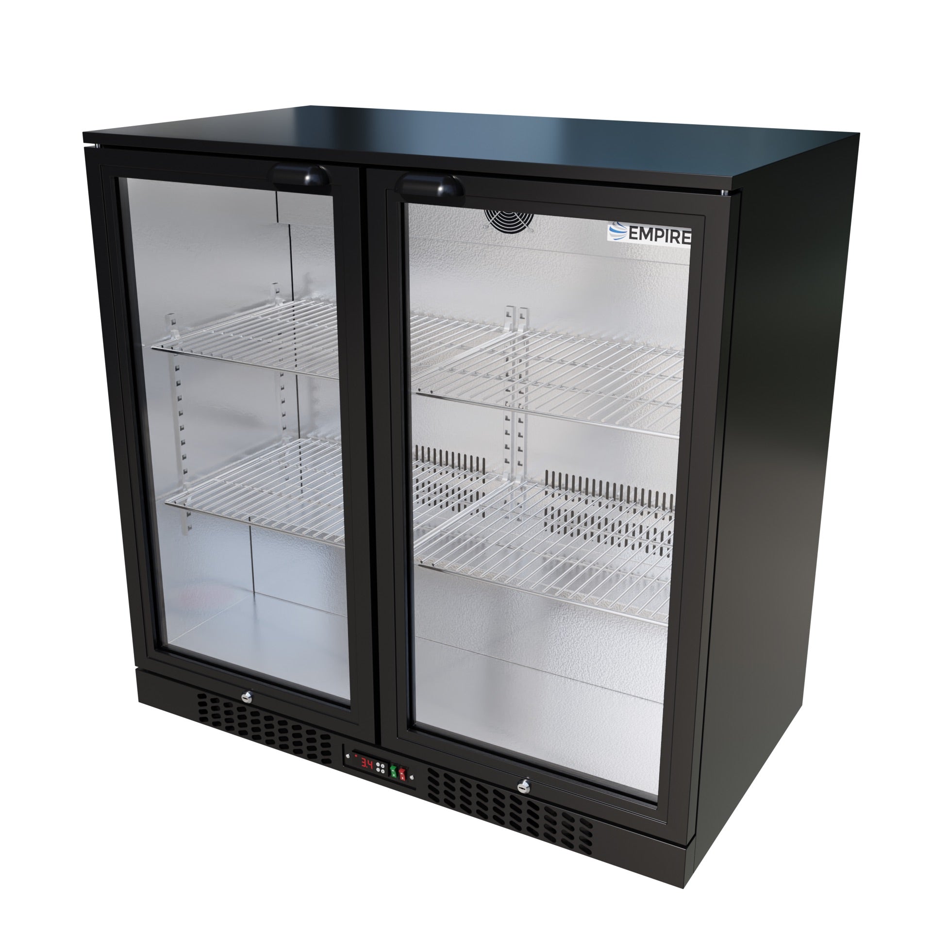 Empire Double Door 208L Bottle Cooler – A Rated Hinged Door Commercial Back Bar Fridge | CL-210H