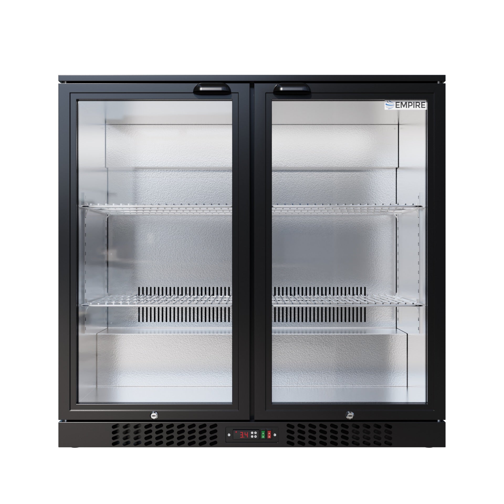 Empire Double Door 208L Bottle Cooler – A Rated Hinged Door Commercial Back Bar Fridge | CL-210H