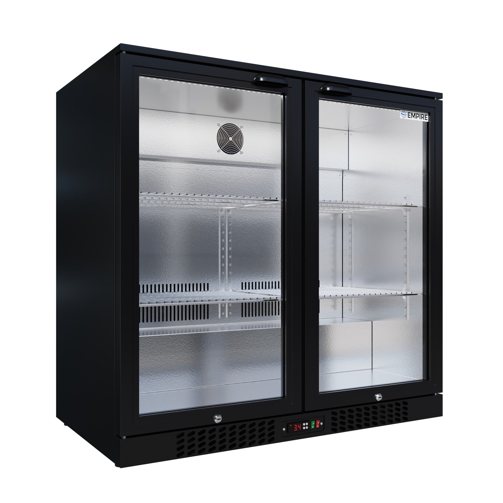 Empire Double Door 208L Bottle Cooler – A Rated Hinged Door Commercial Back Bar Fridge | CL-210H