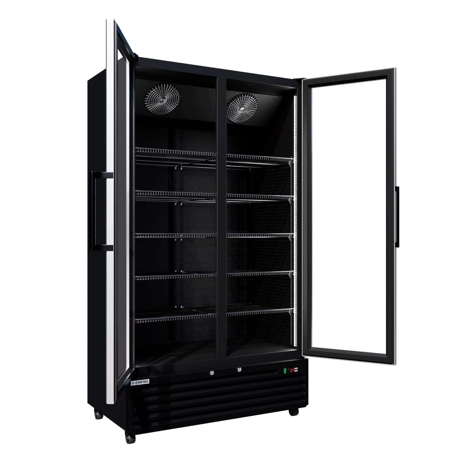 Empire Double Door Upright Back Bar Bottle Cooler – 879L Commercial Glass Door Display Fridge Merchandiser | CL-1000W