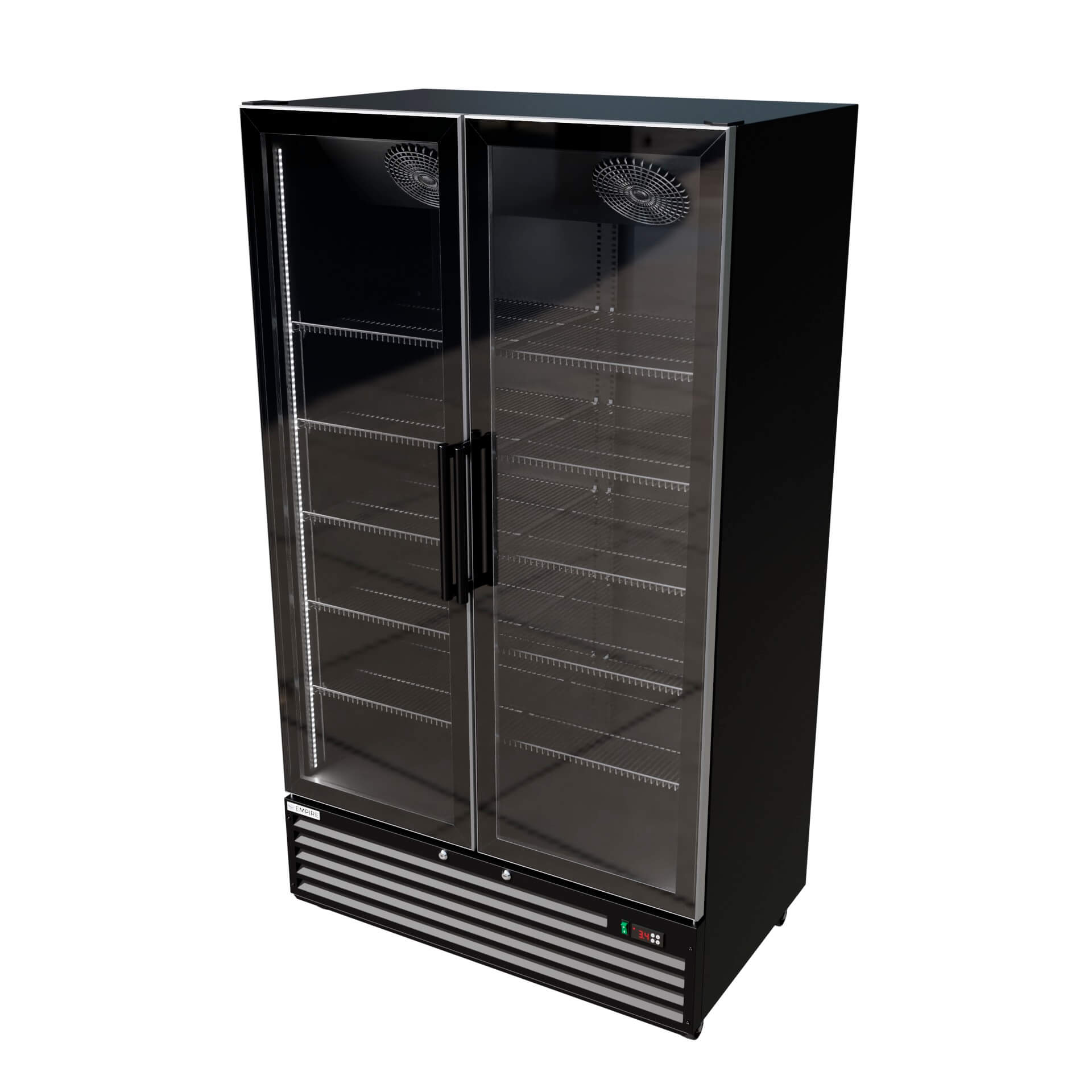 Empire Double Door Upright Back Bar Bottle Cooler – 879L Commercial Glass Door Display Fridge Merchandiser | CL-1000W