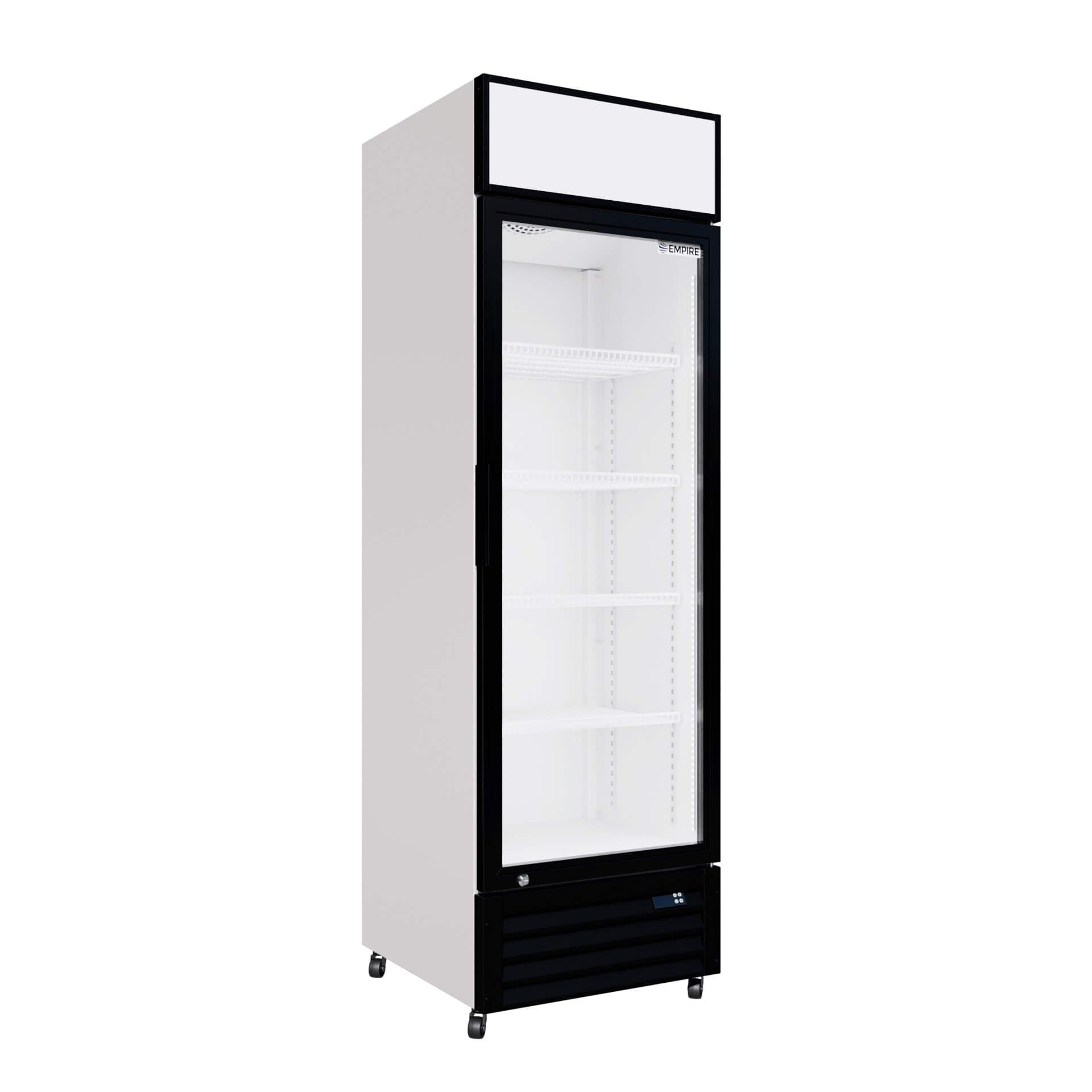Empire Single Door Display Cooler – B Rated 375L Commercial Fridge with Merchandising Canopy | CL-370
