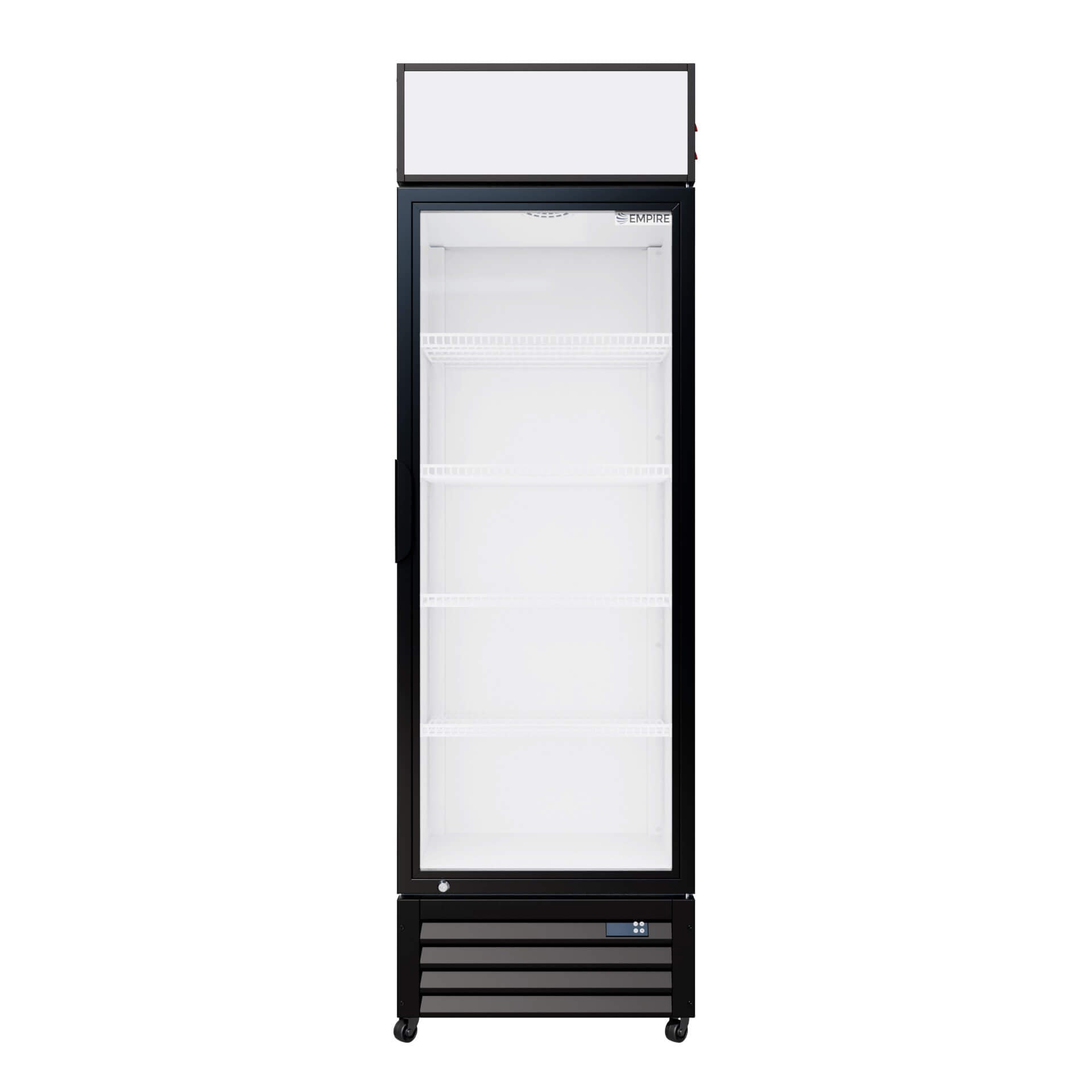Empire Single Door Display Cooler – B Rated 375L Commercial Fridge with Merchandising Canopy | CL-370