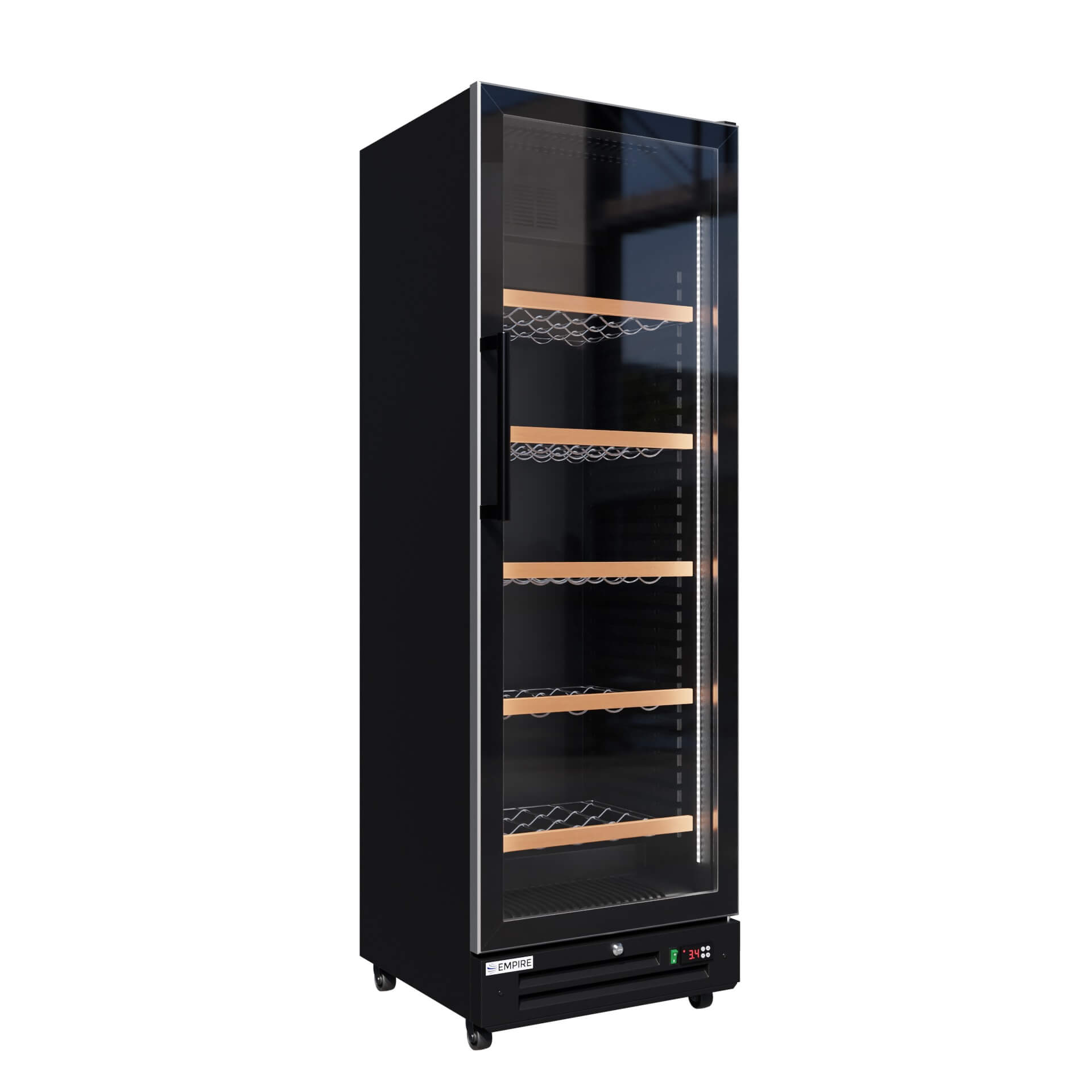 Empire Single Door Upright Wine Cooler – 78 Bottle 360L Commercial Display Fridge