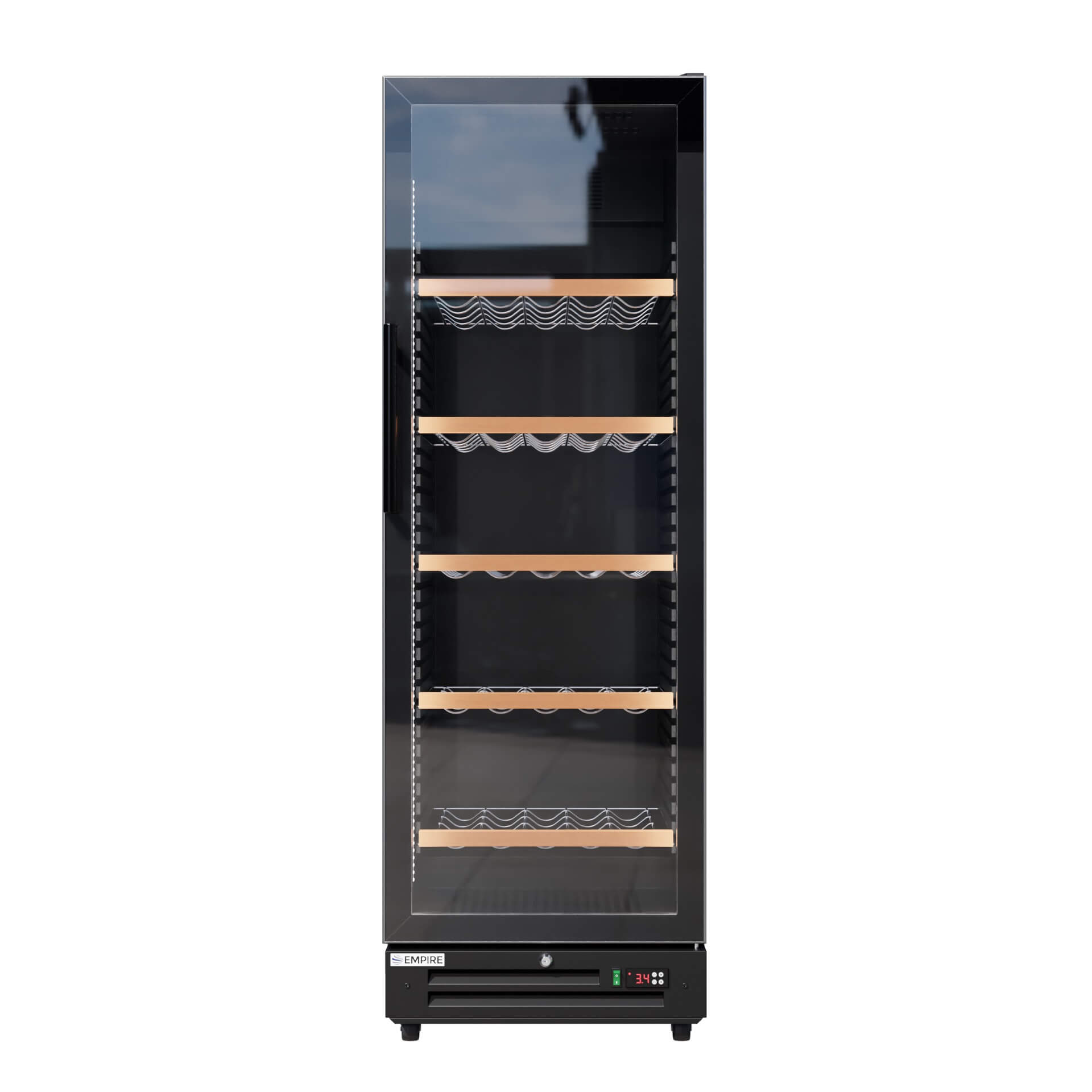 Empire Single Door Upright Wine Cooler – 78 Bottle 360L Commercial Display Fridge