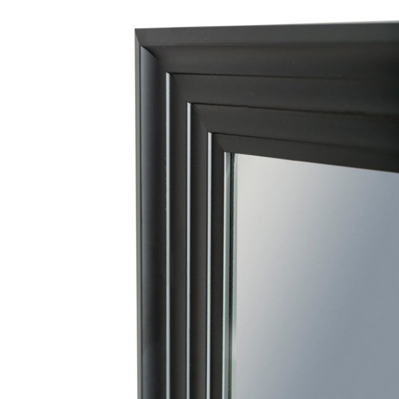 Extra Large Matt Black Step-Framed Blackpool Mirror