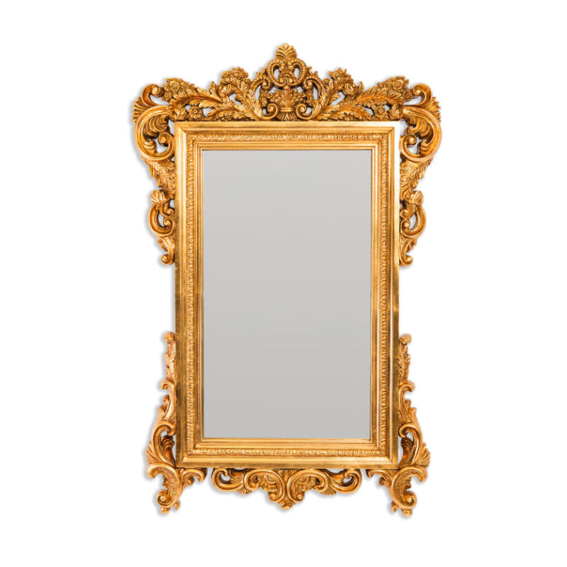 Gold Baroque Floral Mirror