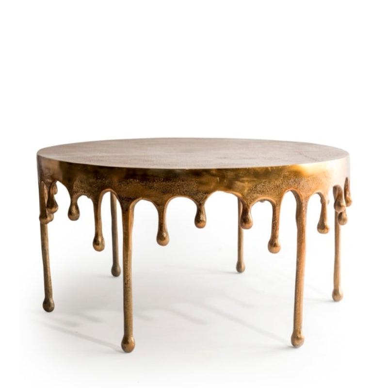 Gold "Dali" Drip Aluminium Coffee Table