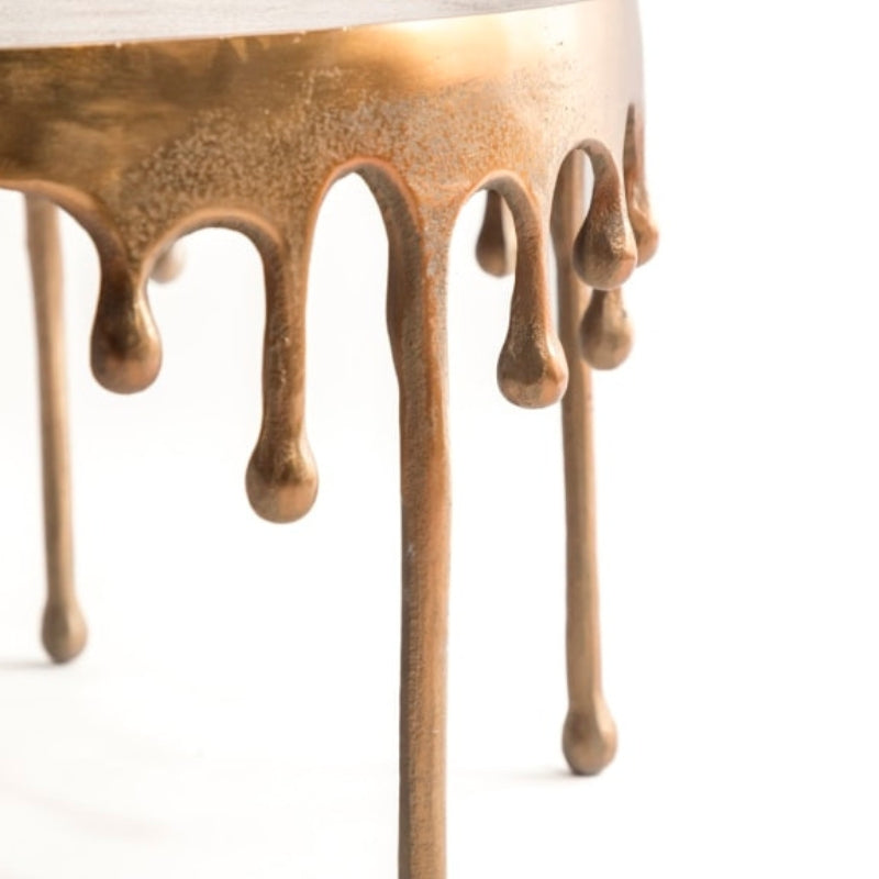 Gold "Dali" Drip Aluminium Coffee Table