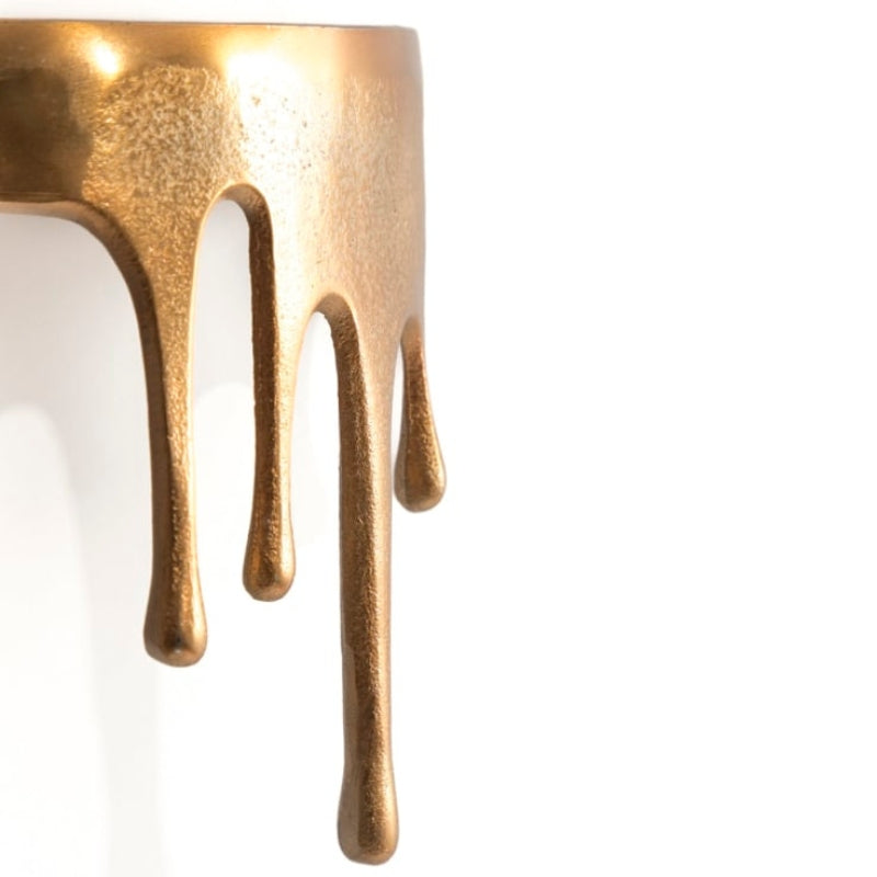 Gold "Dali" Drip Small Oval Aluminium Wall Shelf