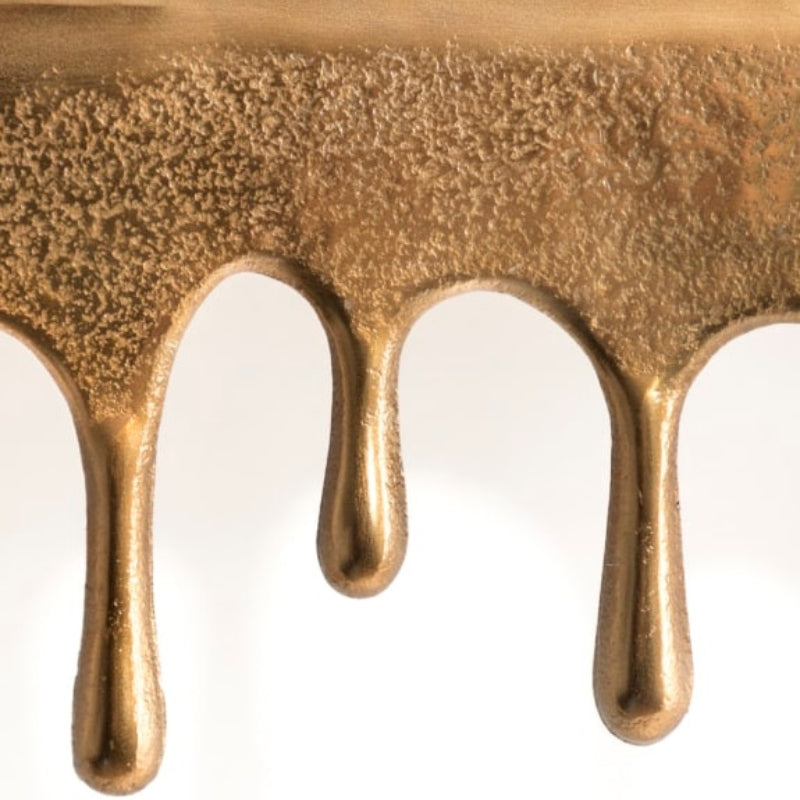 Gold "Dali" Drip Small Rectangular Aluminium Wall Shelf
