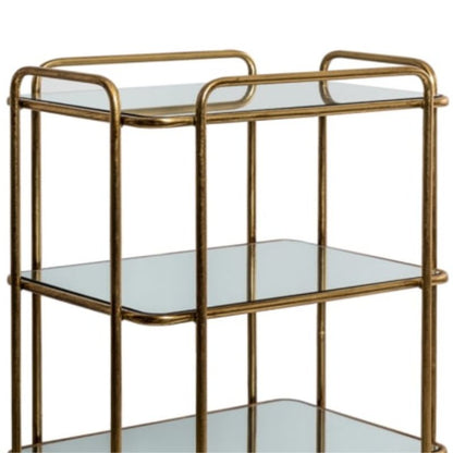 Gold Frame & Mirror Shelf Drinks Trolley