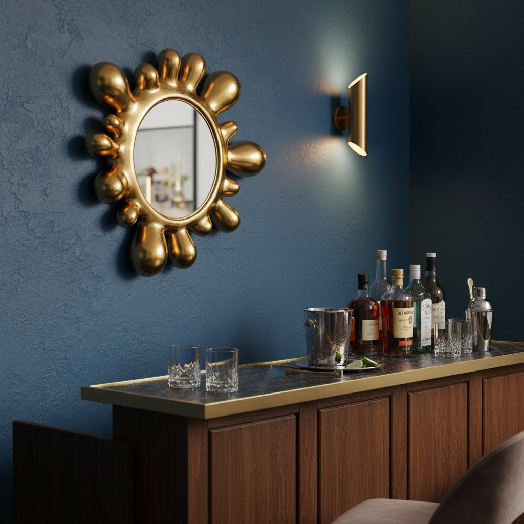 Gold "Splash" Wall Mirror