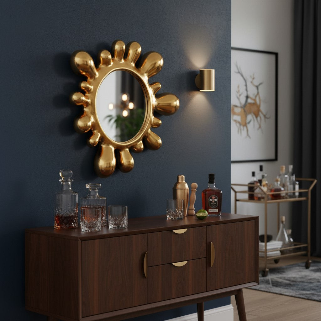 Gold "Splash" Wall Mirror