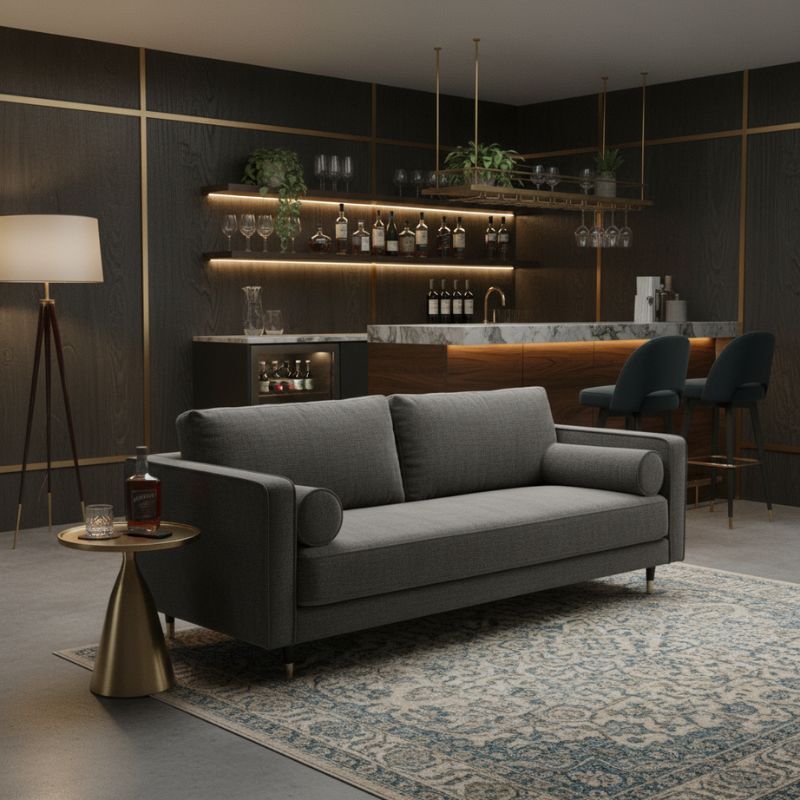 Hampton Grey Large Sofa