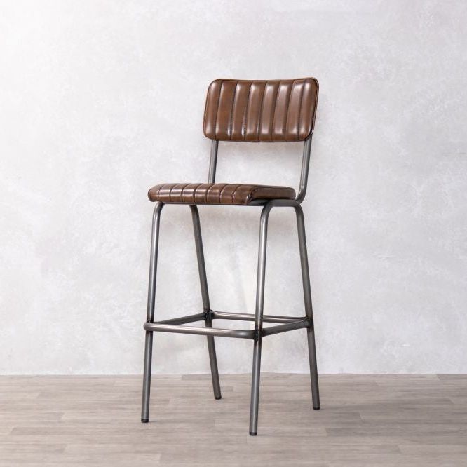 Hammerwich Bar Stool with Gunmetal Frame