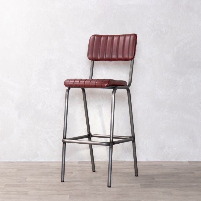 Hammerwich Bar Stool with Gunmetal Frame