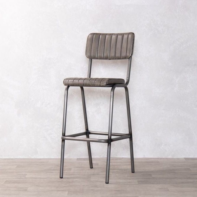 Hammerwich Bar Stool with Gunmetal Frame