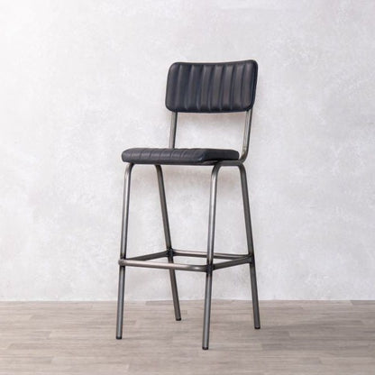 Hammerwich Bar Stool with Gunmetal Frame