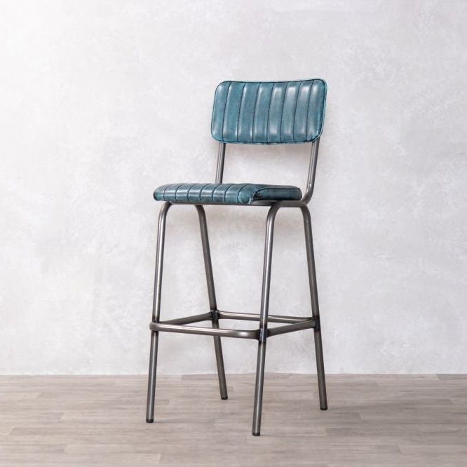 Hammerwich Bar Stool with Gunmetal Frame