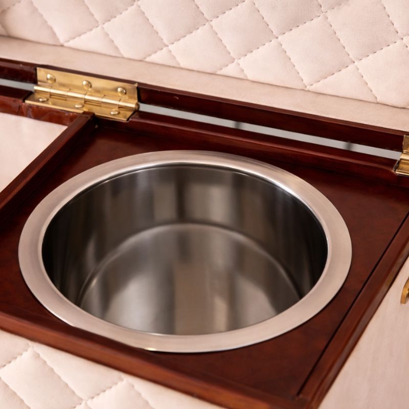 Handcrafted Leather Mini Bar Cabinet – Cognac