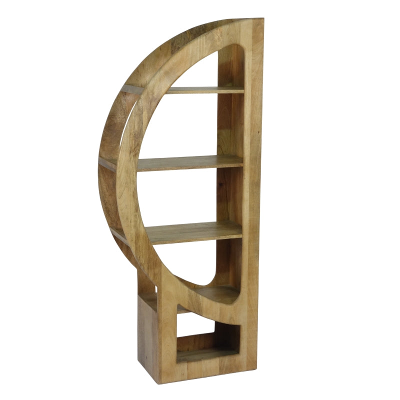 Indali D-Shape Mango Wood Bookshelf