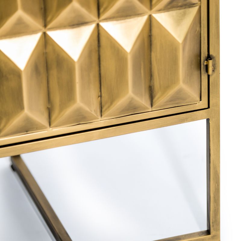 Industrial Gold "Fitzgerald" 3 Door Large Metal Sideboard