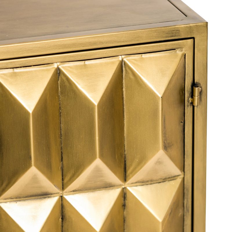 Industrial Gold "Fitzgerald" 3 Door Large Metal Sideboard