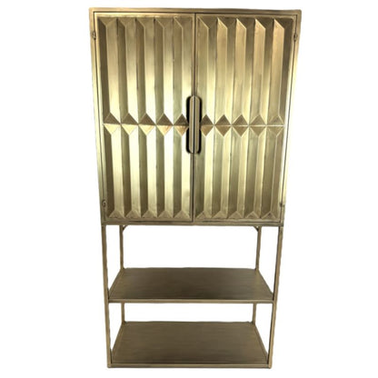 Industrial Gold "Fitzgerald" Extra-Tall Cabinet with Shelves