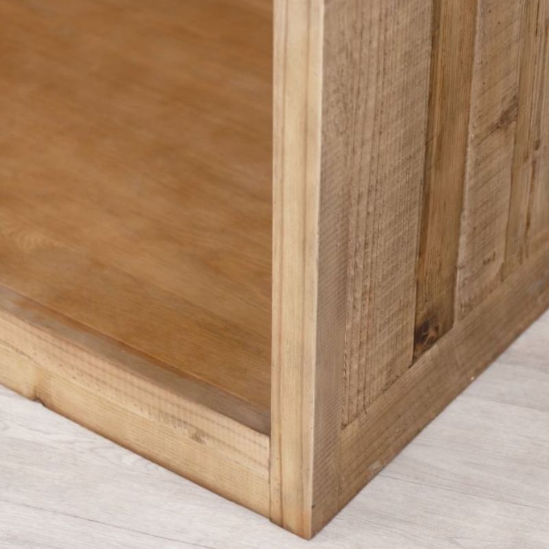 Industrial Loft Home Bar Unit with Glass Rack & Fridge Space