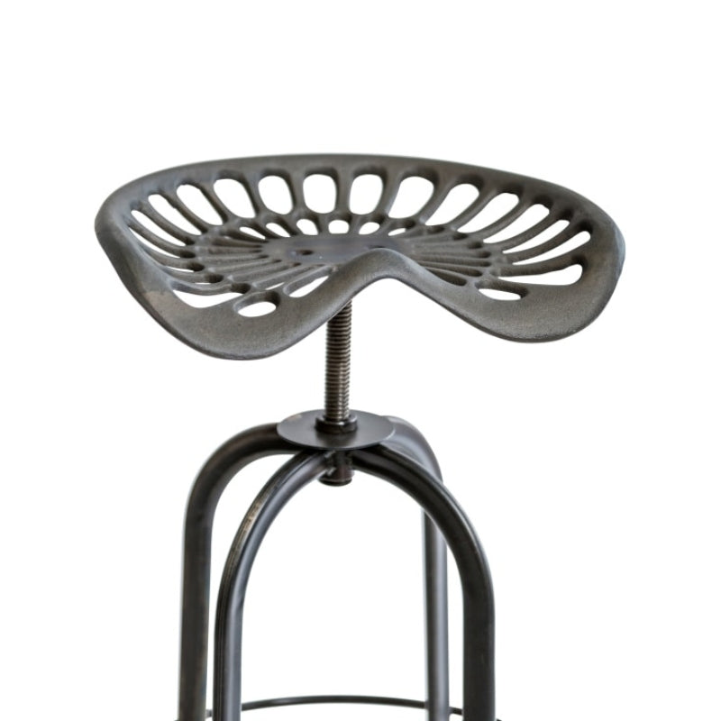 Industrial Tractor-Seat Style Adjustable Bar Stool