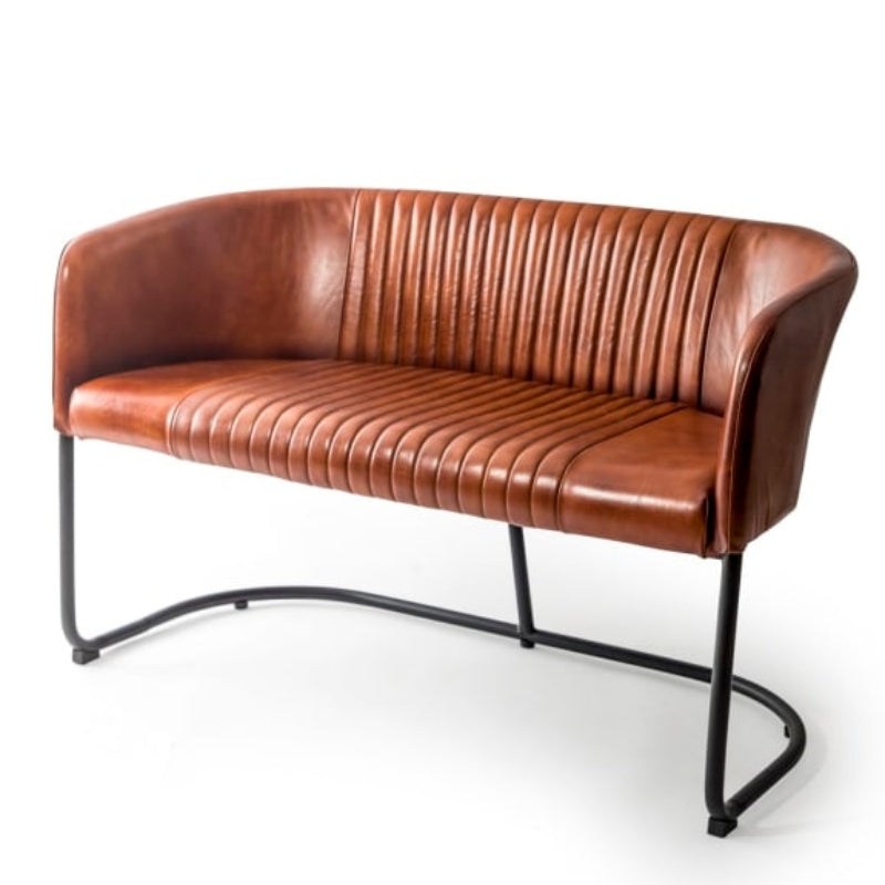 Ridge Vintage Leather & Iron 2-Seater Sofa