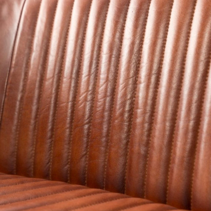 Ridge Vintage Leather & Iron 2-Seater Sofa