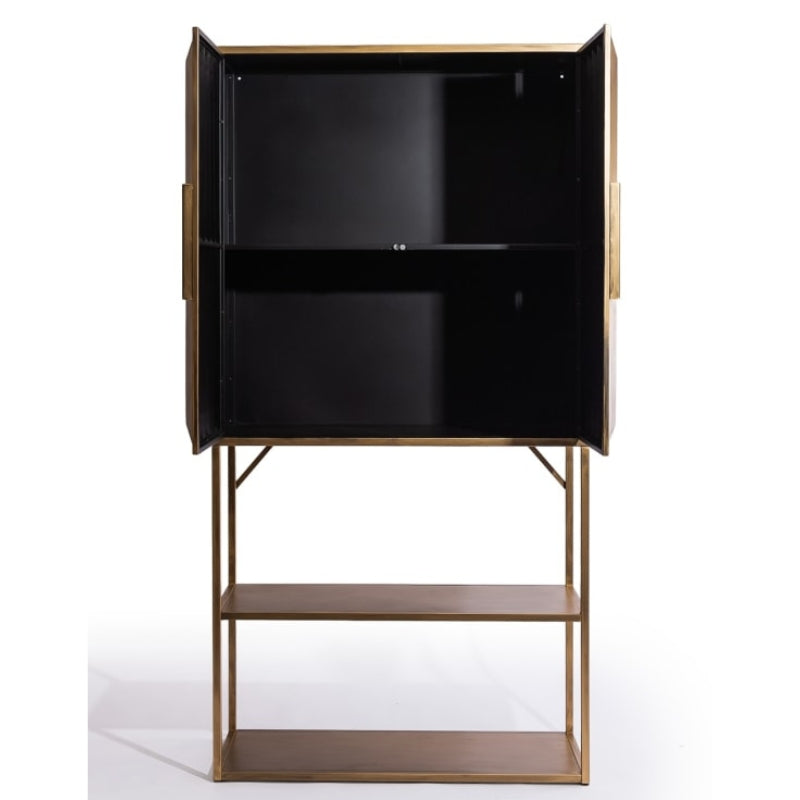 Industrial Gold "Fitzgerald" Extra-Tall Cabinet with Shelves