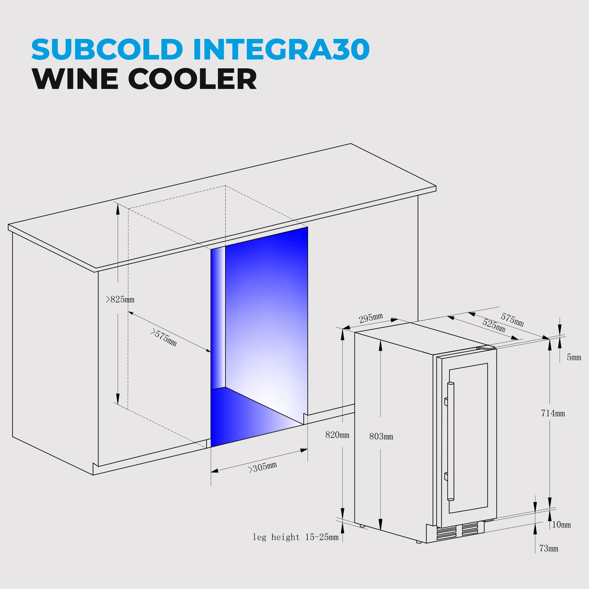 Subcold Integra30 Integrated Wine Cooler