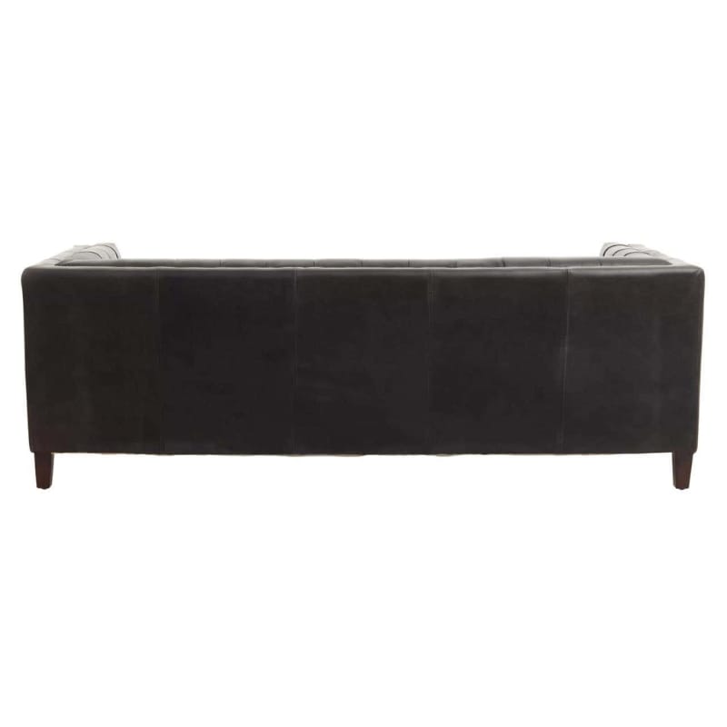 Leather Sofa King Three Seater Modern Chesterfield Black Leather Sofa