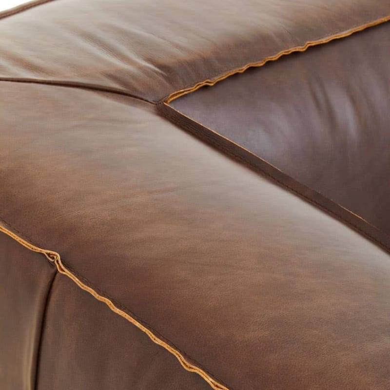 Leather Sofa King Two Seater Antique Brown Leather Sofa