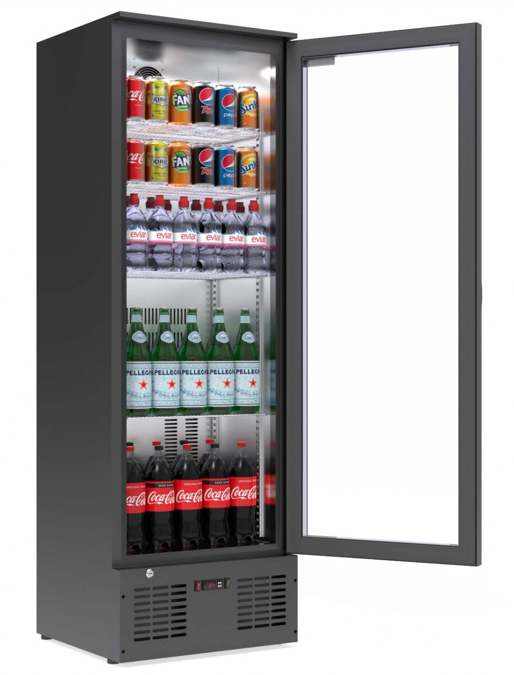 Empire Single Door Upright Back Bar Bottle Cooler – 295L Commercial Display Fridge