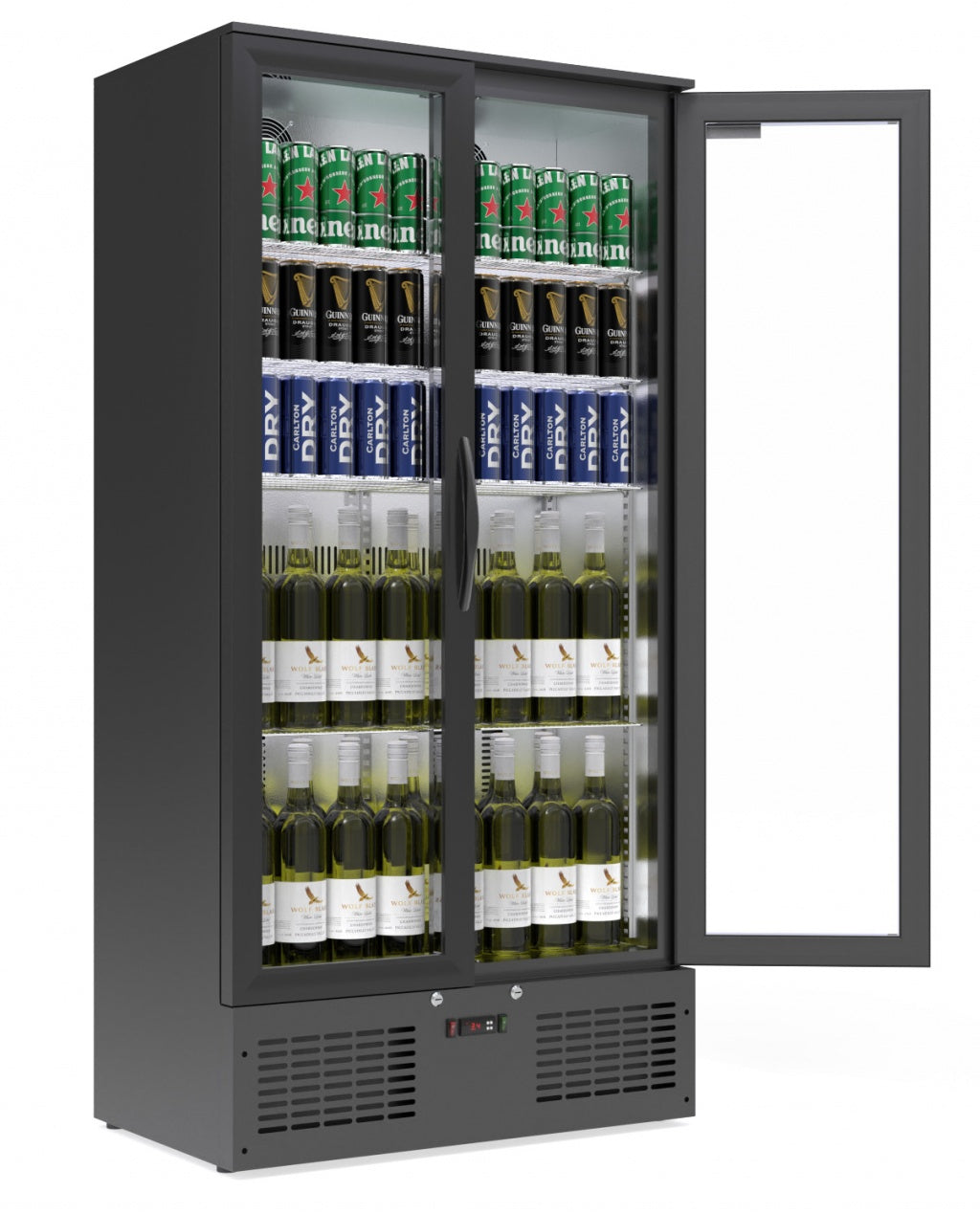 Empire Double Door Upright Back Bar Bottle Cooler – 466L Commercial Display Fridge | CL-510H