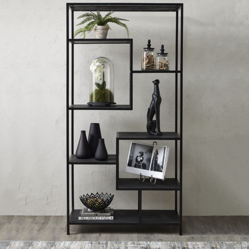 Large Black Multi Shelf Unit