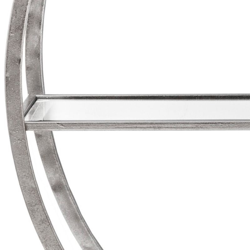 Large Circular Silver Wall Hanging Multi Shelf