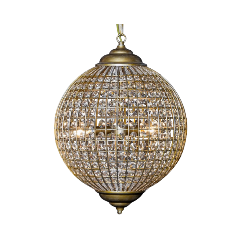 Large Gold Globe Chandelier