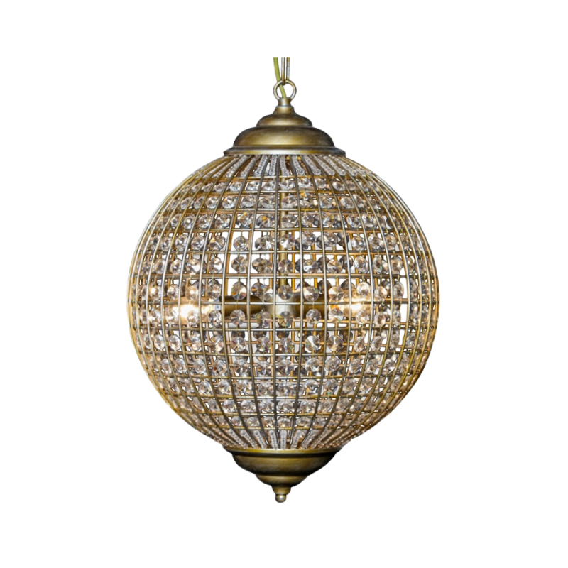 Large Gold Globe Chandelier