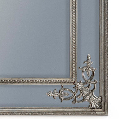Large Silver French Mirror with Crest