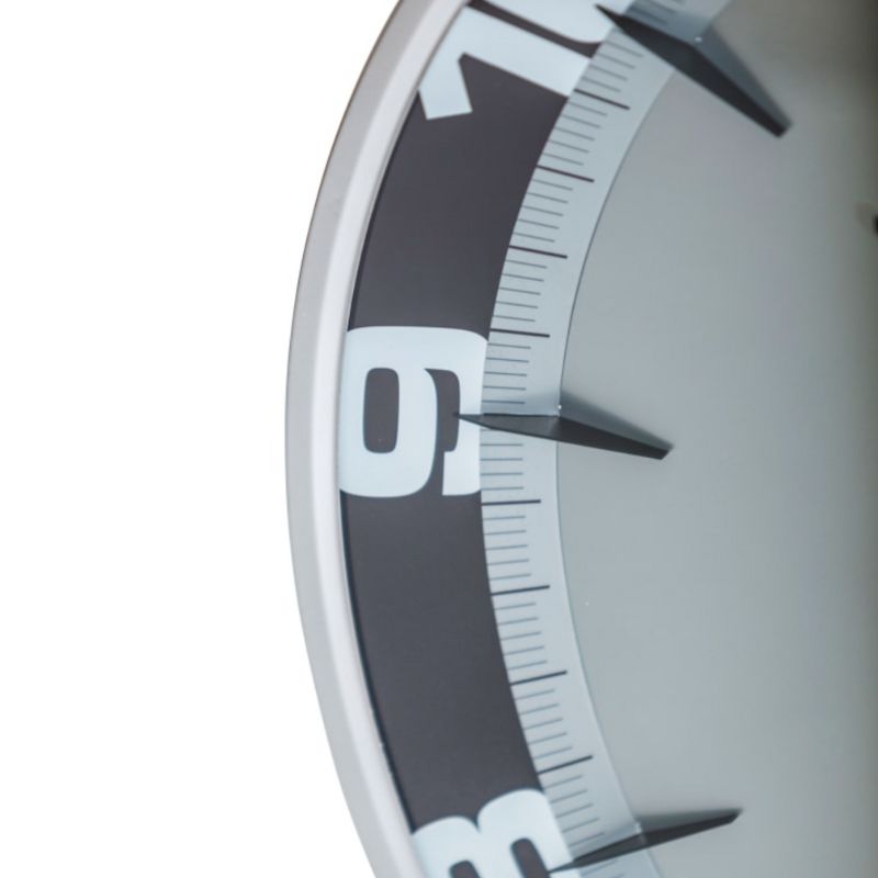 Large Brushed Steel "Watch-Style" Wall Clock
