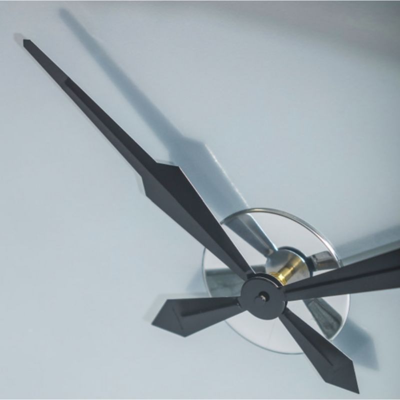 Large Brushed Steel "Watch-Style" Wall Clock